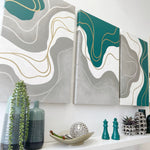 Emerald Gold Lines 24”x36”