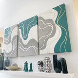 Emerald Gold Lines 24”x36”
