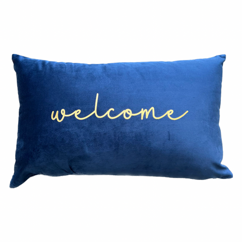 Word Velvet Long Pillow