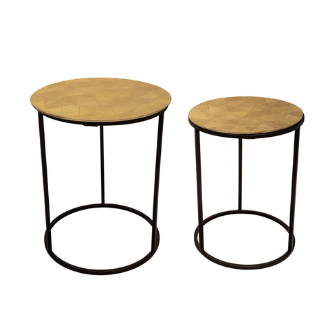 ROUND METAL SIDE TABLE (PICK UP ONLY)