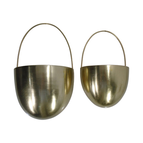 HANGING PLANTER, GOLD