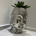 Chrome Buddha Planter