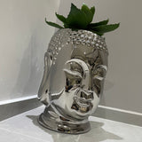 Chrome Buddha Planter