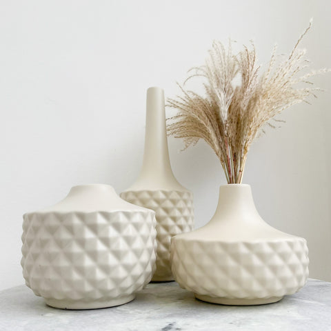 Textured Vase Set