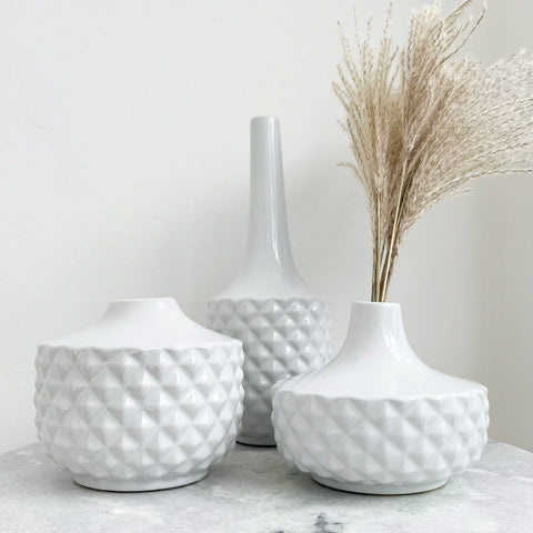 Textured Vase Set