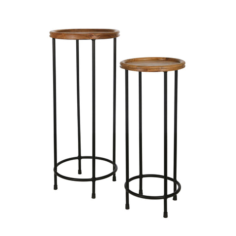 WOODEN PLANT STAND SET  (PICK UP ONLY)
