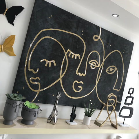 Minimalist Face Canvas 40x60 { Pick Up Only }