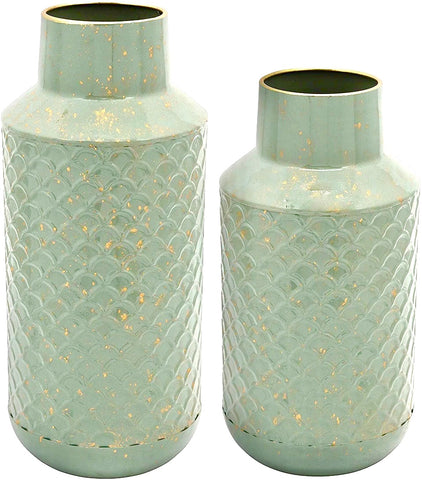 TEXTURED METAL VASES
