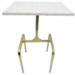 METAL 4-LEGGED MARBLE ACCENT TABLE (PICK UP ONLY)