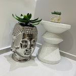 Chrome Buddha Planter