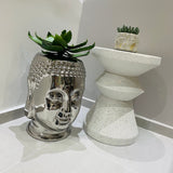 Chrome Buddha Planter