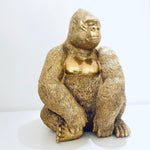 Sitting Gorilla Figurine Gold