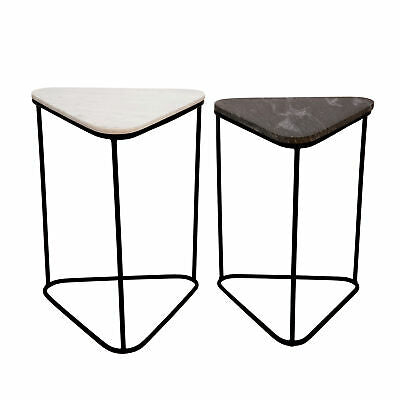 BLACK AND WHITE TRIANGLE TABLE SET (PICK UP ONLY)